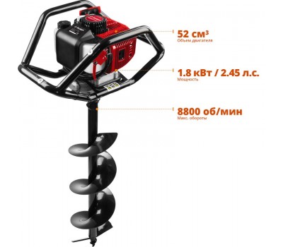 Мотобур (бензобур) со шнеком ЗУБР МБ2-250 Н Мотобур (бензобур) со шнеком ЗУБР МБ2-250 Н