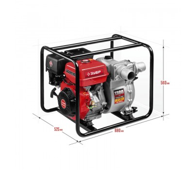 Мотопомпа бензиновая Зубр МПГ-1300-80 серия МАСТЕР