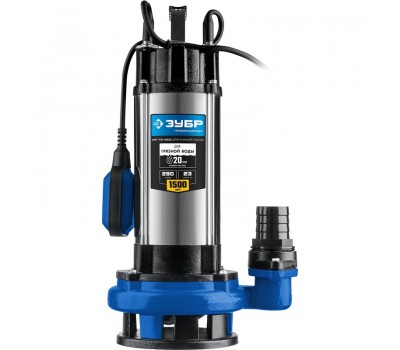 Насос дренажный с большим напором Зубр НПГ-Т5-1500