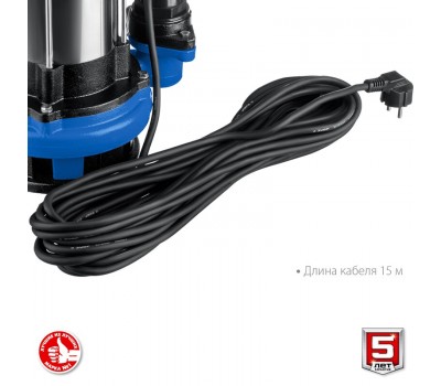 Насос дренажный с большим напором Зубр НПГ-Т5-1500