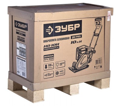 Виброплита бензиновая, двигатель Honda ЗУБР ЗВПБ-10 ГХ серия ПРОФЕССИОНАЛ