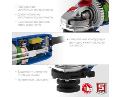 Угловая шлифмашина ЗУБР УШМ-П125-1400 ПСТ-foto6
