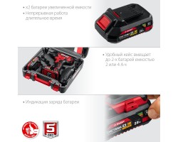 Аккумуляторный винтоверт ударный Зубр ГВЛ-255-22-foto8