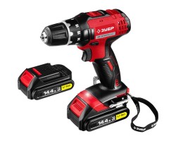 Дрель-шуруповерт 2 АКБ Зубр ДА-14.4-2-Ли КНМ2 серия МАСТЕР