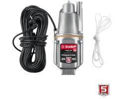 Насос вибрационный Родничок-В с верхним забором воды 25 м провод Зубр НВВ-25-foto6