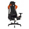 Кресло игровое Zombie VIKING TANK черный/оранжевый/белый эко.кожа с подголов. крестовина металл