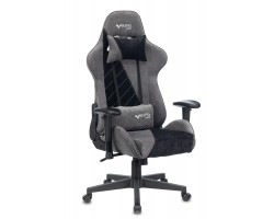 Кресло игровое Zombie VIKING X Fabric серый/черный с подголов. крестовина пластик