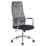 Кресло руководителя Бюрократ KB-9N темно-серый TW-04 TW-12 сетка/ткань с подголов. крестовина металл хром