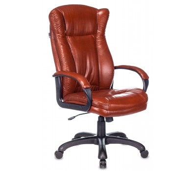 Кресло руководителя Бюрократ CH-879N коричневый Boroko-37 эко.кожа крестовина пластик