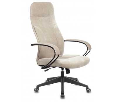 Кресло руководителя Бюрократ CH-608Fabric песочный Light-21 крестовина пластик