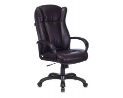 Кресло руководителя Бюрократ CH-879N темно-коричневый NE-15 эко.кожа крестовина пластик