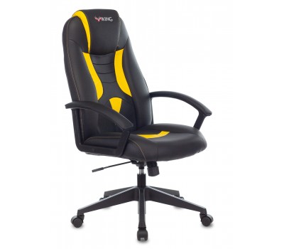 Кресло игровое Zombie VIKING-8 черный/желтый эко.кожа крестовина пластик