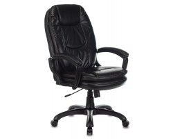 Кресло руководителя Бюрократ CH-868N черный Leather Venge Black эко.кожа крестовина пластик