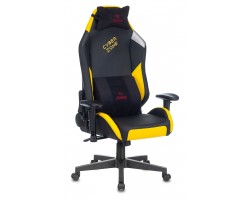 Кресло игровое Zombie HERO CYBERZONE PRO черный/желтый эко.кожа с подголов. крестовина пластик