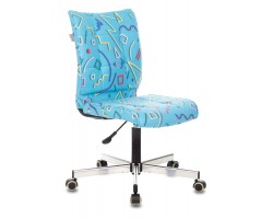 Кресло Бюрократ CH-330M голубой Sticks 06 крестовина металл хром