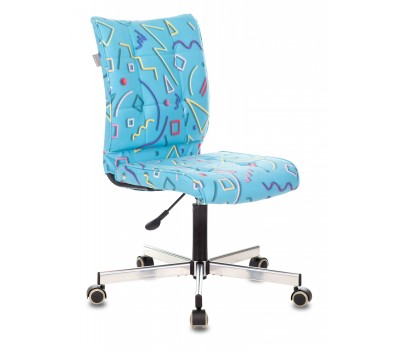 Кресло Бюрократ CH-330M голубой Sticks 06 крестовина металл хром