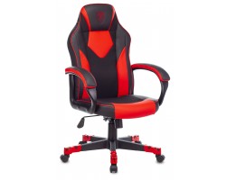 Кресло игровое Zombie GAME 17 черный/красный текстиль/эко.кожа крестовина пластик