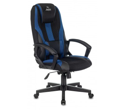 Кресло игровое Zombie 9 черный/синий текстиль/эко.кожа крестовина пластик