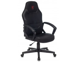 Кресло игровое Zombie 10 черный текстиль/эко.кожа крестовина пластик