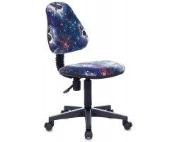Кресло детское Бюрократ KD-4 синий космопузики крестовина пластик