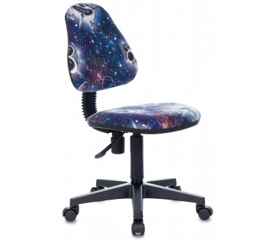 Кресло детское Бюрократ KD-4 синий космопузики крестовина пластик