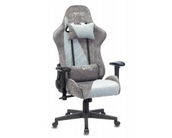 Кресло игровое Zombie VIKING X Fabric серо-голубой с подголов. крестовина пластик