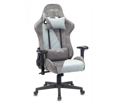Кресло игровое Zombie VIKING X Fabric серо-голубой с подголов. крестовина пластик