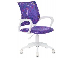 Кресло детское Бюрократ KD-W4 фиолетовый Sticks 08 крестовина пластик белый пластик белый
