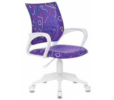 Кресло детское Бюрократ KD-W4 фиолетовый Sticks 08 крестовина пластик белый пластик белый