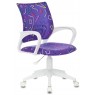 Кресло детское Бюрократ KD-W4 фиолетовый Sticks 08 крестовина пластик белый пластик белый