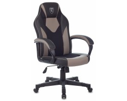 Кресло игровое Zombie GAME 17 черный/серый текстиль/эко.кожа крестовина пластик