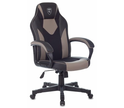 Кресло игровое Zombie GAME 17 черный/серый текстиль/эко.кожа крестовина пластик