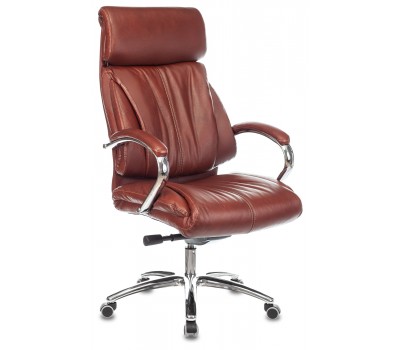 Кресло руководителя Бюрократ T-9904NSL светло-коричневый Leather Eichel кожа с подголов. крестовина металл хром