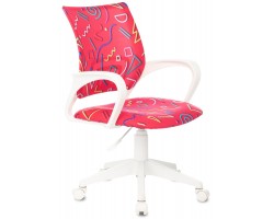 Кресло детское Бюрократ KD-W4 малиновый Sticks 05 крестовина пластик белый пластик белый