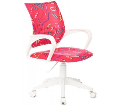 Кресло детское Бюрократ KD-W4 малиновый Sticks 05 крестовина пластик белый пластик белый