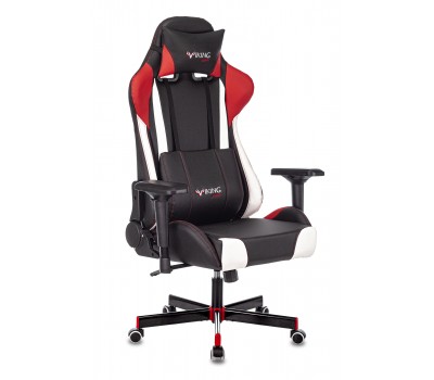 Кресло игровое Zombie VIKING TANK черный/красный/белый эко.кожа с подголов. крестовина металл