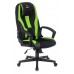 Кресло игровое Zombie 9 черный/салатовый текстиль/эко.кожа крестовина пластик