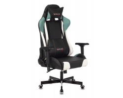 Кресло игровое Zombie VIKING TANK черный/серый/белый эко.кожа с подголов. крестовина металл