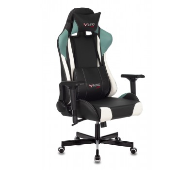 Кресло игровое Zombie VIKING TANK черный/серый/белый эко.кожа с подголов. крестовина металл