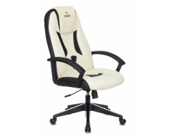 Кресло игровое Zombie 8 белый/черный эко.кожа крестовина пластик