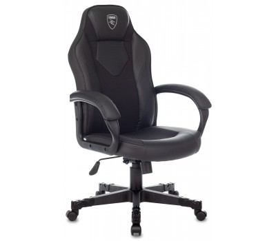 Кресло игровое Zombie GAME 17 черный текстиль/эко.кожа крестовина пластик