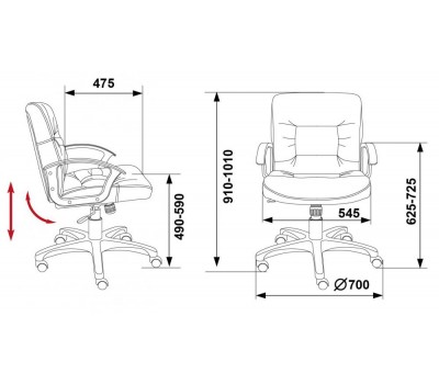 Кресло Бюрократ KB-7 черный искусственная кожа
