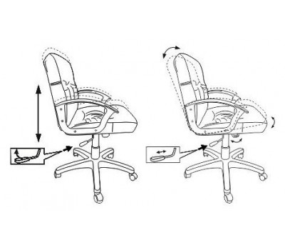 Кресло Бюрократ KB-7 черный искусственная кожа