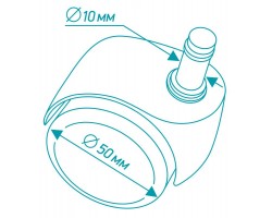 Набор колес Бюрократ BrakeCastorSetPU черный для паркета/ламината 50мм-foto5