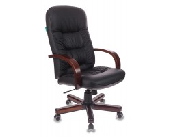 Кресло руководителя Бюрократ T-9908 черный кожа крестовина металл/дерево