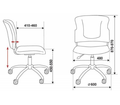 Кресло Бюрократ CH-322SXN серый 26-25 крестовина металл хром