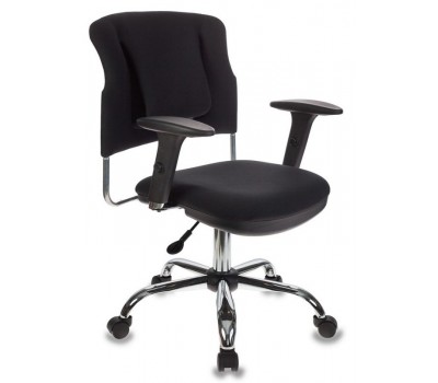 Кресло Бюрократ CH-323AXSN черный 26-28 крестовина металл хром