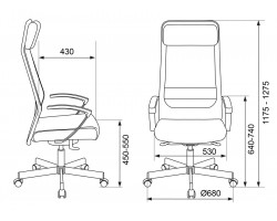 Кресло руководителя Бюрократ T-995SL черный TW-01 эко.кожа/сетка с подголов. крестовина металл серебристый-foto5