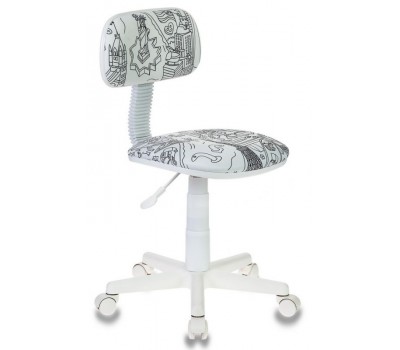 Кресло детское Бюрократ CH-W201NX белый раскраска крестовина пластик пластик белый