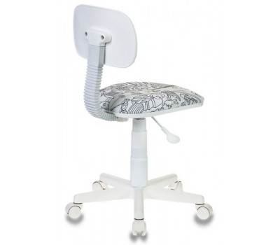 Кресло детское Бюрократ CH-W201NX белый раскраска крестовина пластик пластик белый